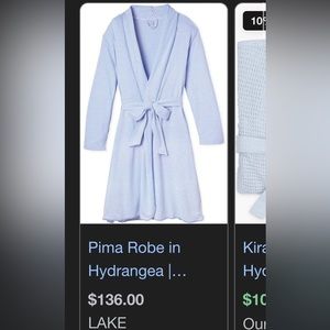 LAKE Pima cotton short lake robe -Hydranea xxs